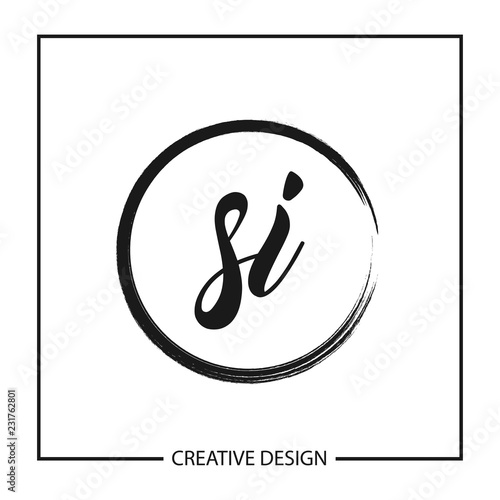Initial Letter SI Logo Template Design Vector Illustration