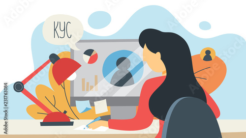 KYC or know your customer concept. Idea of business