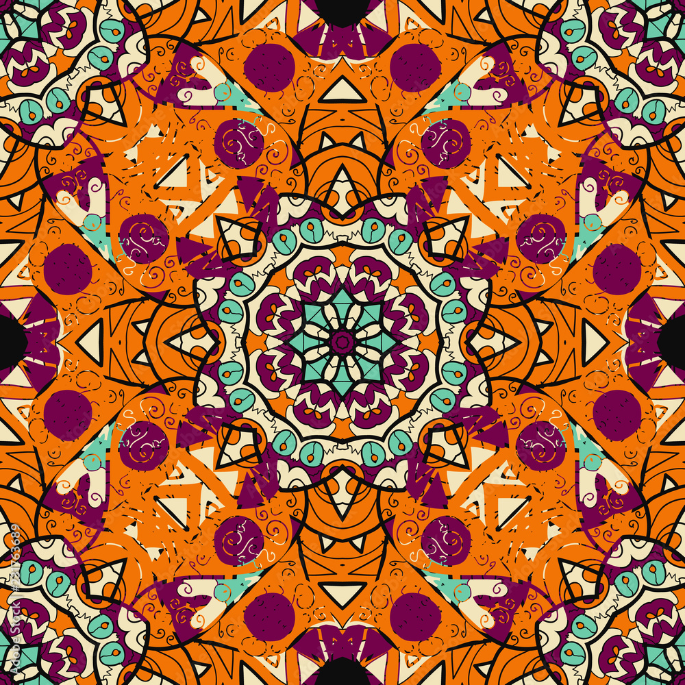 Orange kaleidoskopic design Orange kaleidoskopic design
