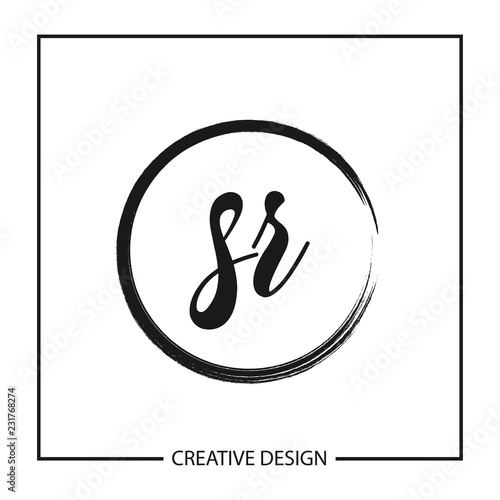 Initial Letter SR Logo Template Design Vector Illustration