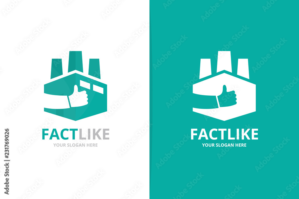 Vector factory and like logo combination. Industry and best symbol or ...