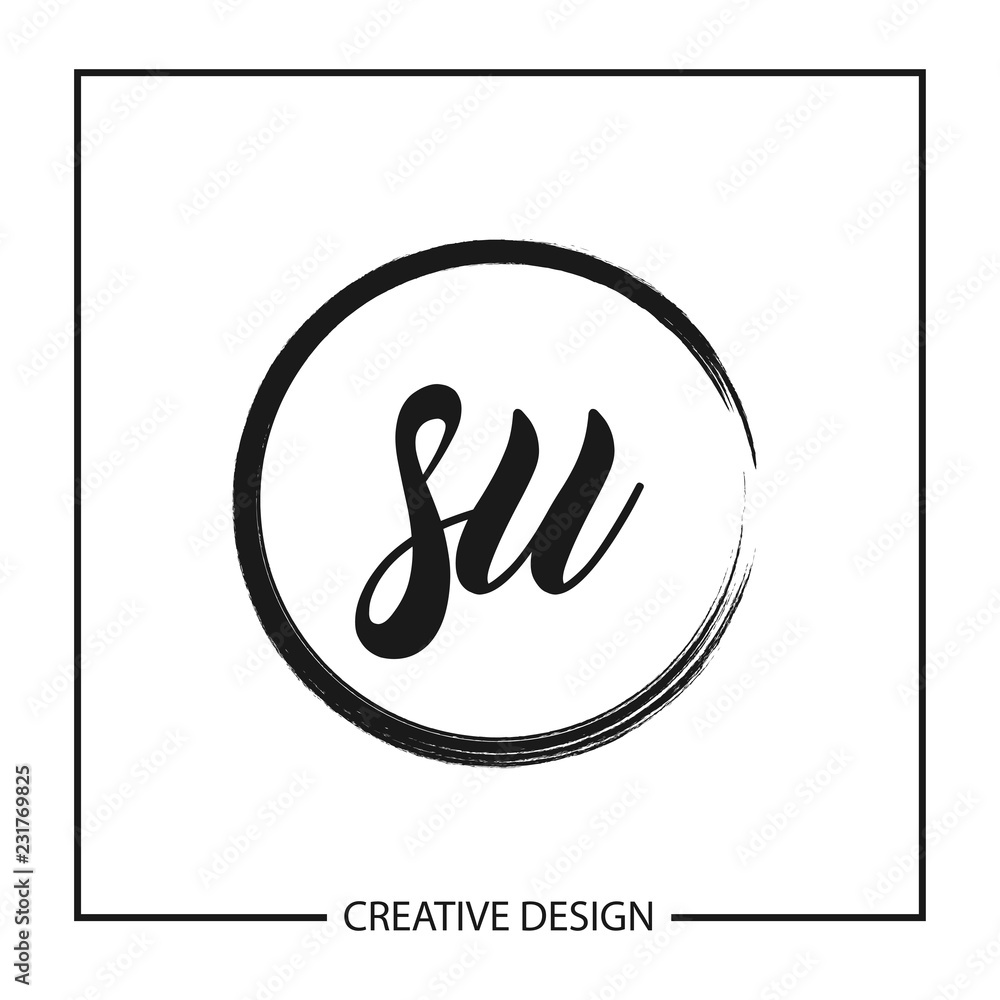 Initial Letter SU Logo Template Design Vector Illustration Initial Letter SU Logo Template Design Vector Illustration