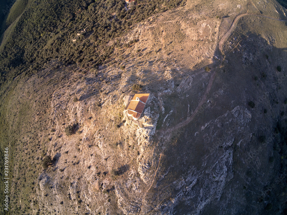 Chapel viewed from drone