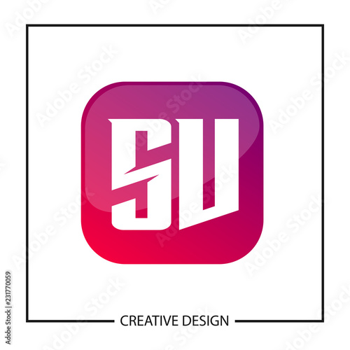 Initial Letter SV Logo Template Design Vector Illustration