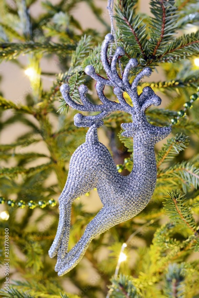 New Year's and Christmas decorations. Christmas deer. Christmas toys, festive mood, a holiday a background, Christmas lights New Year's and Christmas decorations. Christmas deer. Christmas toys, festive mood, a holiday a background, Christmas lights