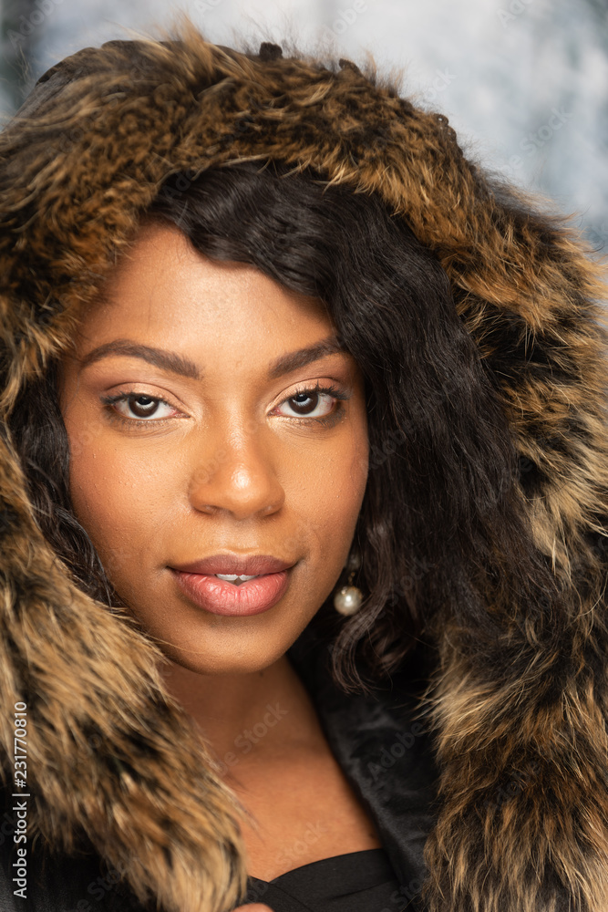 African American woman in the forest African American woman in the forest