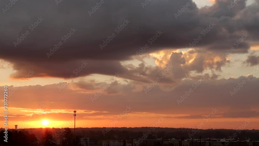 Rolling clouds and sunrise time-lapse Rolling clouds and sunrise time-lapse