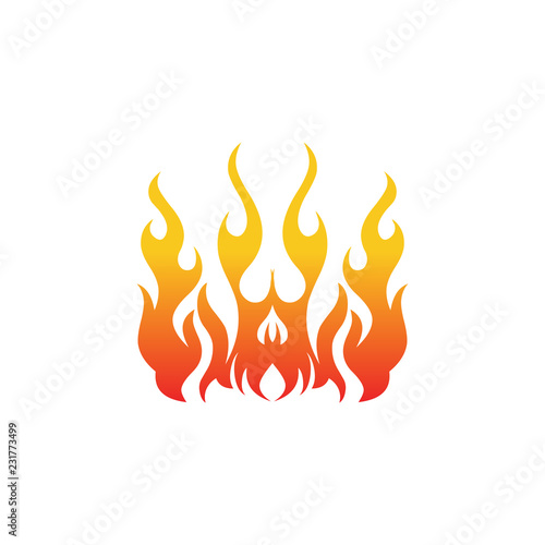 Fire logo design vector template