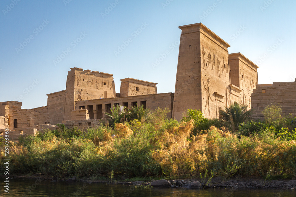 View oftThe Temple of Isis at Philae, taken from the Nile River