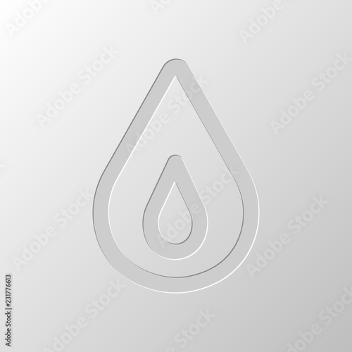 fire flame. simple silhouette. Paper design. Cutted symbol. Pitt