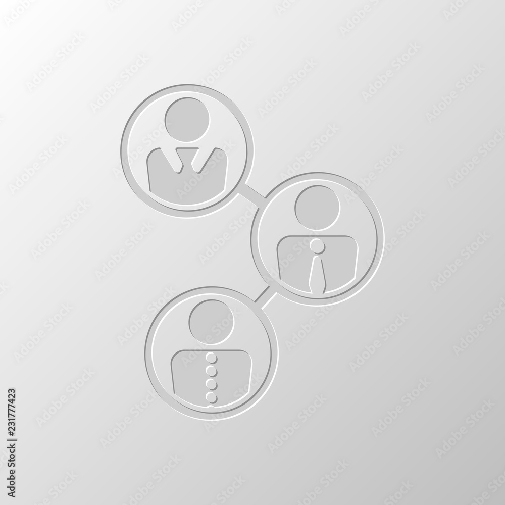 office people, team. Paper design. Cutted symbol. Pitted style office people, team. Paper design. Cutted symbol. Pitted style