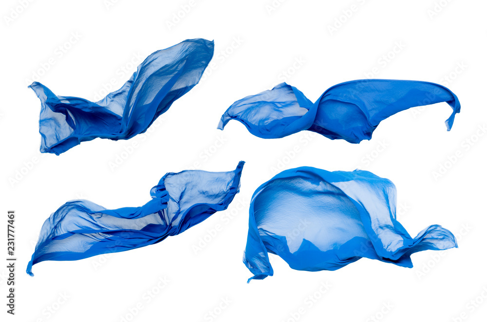 Fototapeta premium abstract blue fabric in motion