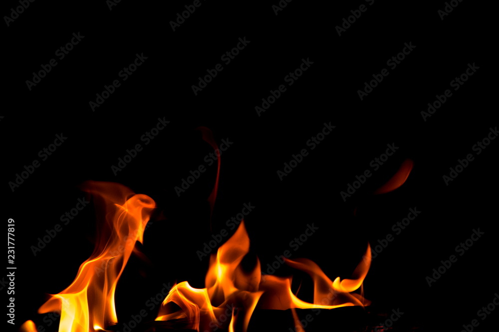 Abstract fire on black background Abstract fire on black background