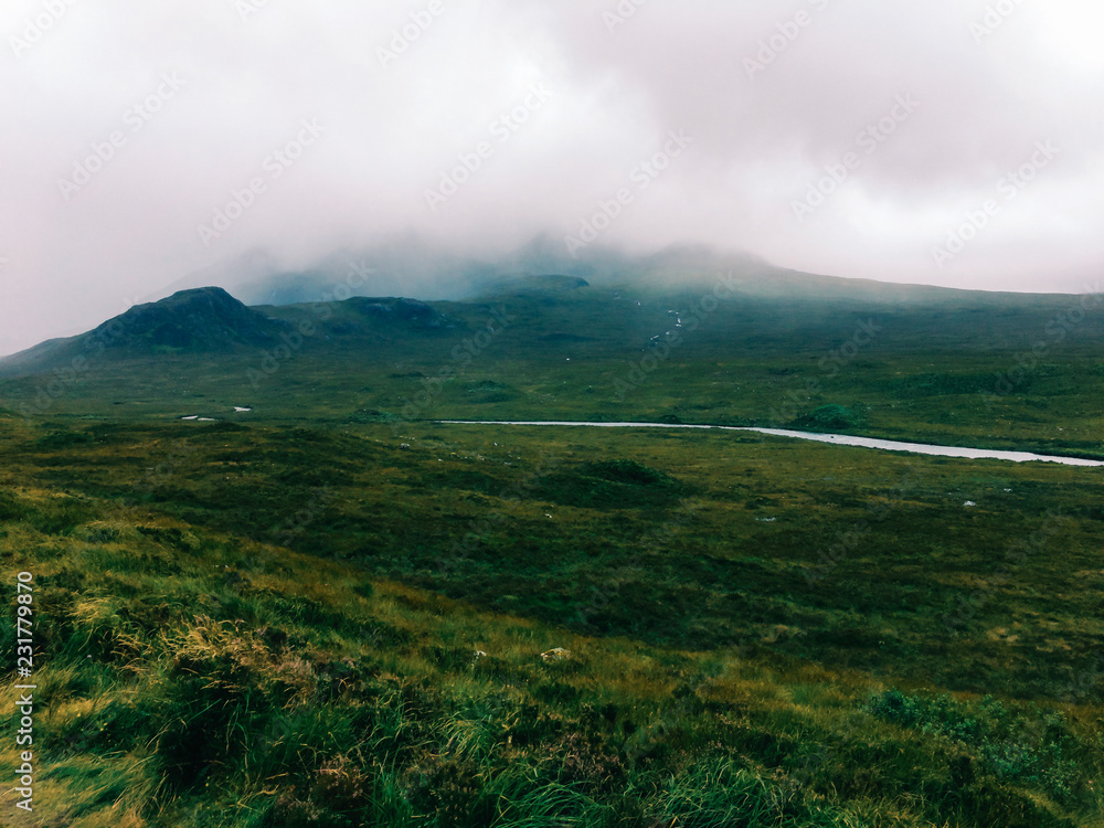 Wet And Moody Scottish Highland Landscape Wet And Moody Scottish Highland Landscape