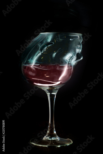 Alcoholic Wine Addiction Concept