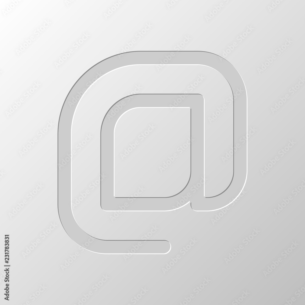 E-mail symbol, internet mail icon. Linear, thin outline. Paper d E-mail symbol, internet mail icon. Linear, thin outline. Paper d