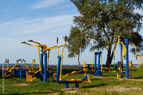 Canvas Print outdoor sports equipment in the park