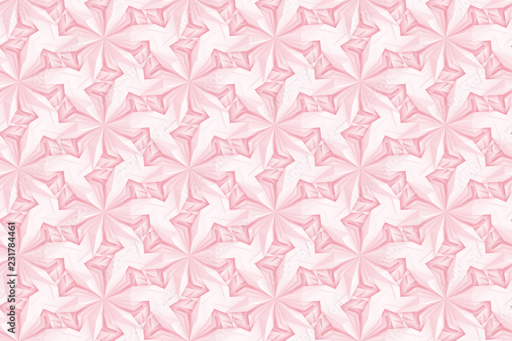 Complex volumetric seamless pattern 3D illustration Complex volumetric seamless pattern 3D illustration