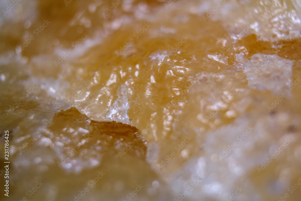 Macro view of Citrine quartz Crystal Stone Macro view of Citrine quartz Crystal Stone
