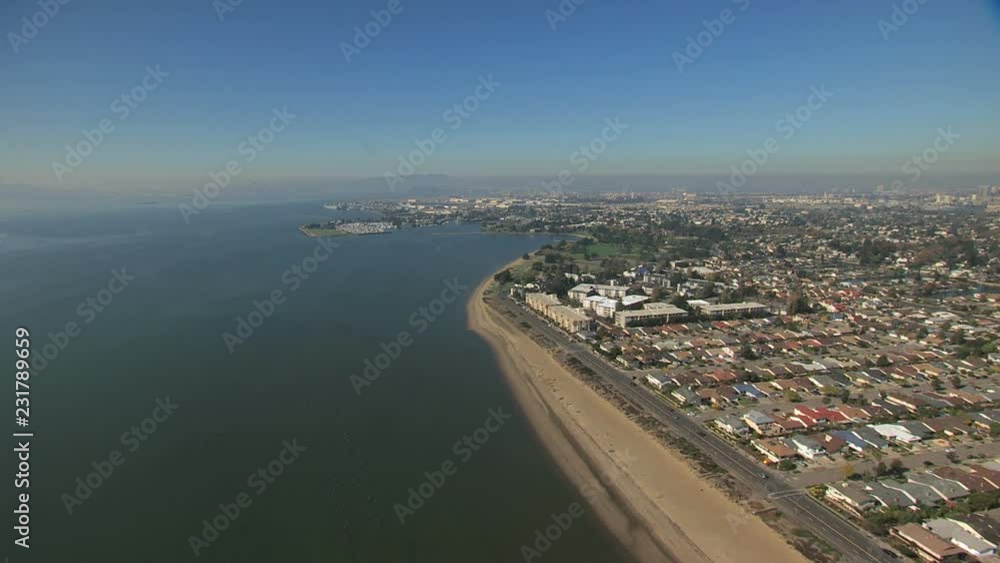 Aerial Alameda Shoreline San Francisco California USA Aerial Alameda Shoreline San Francisco California USA