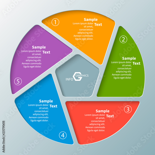 Abstract 3D Paper Infographics. Business template .Vector illustration