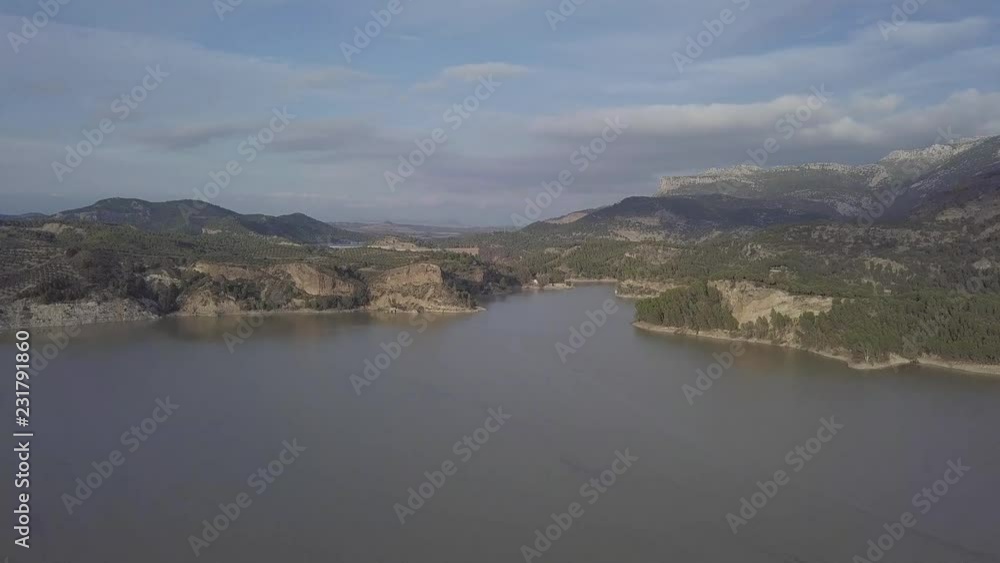 Aerial view of mountains and Ardales Lake in south of Spain , Malaga, Andalucia Aerial view of mountains and Ardales Lake in south of Spain , Malaga, Andalucia