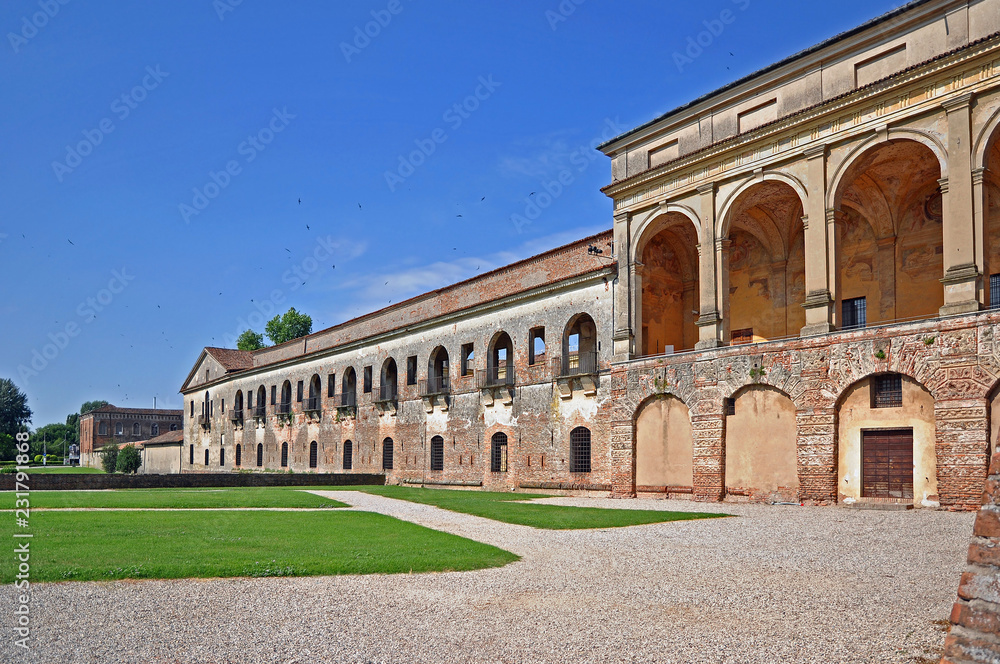 Italy, Mantua, new court of the Ducal Palace. One of the city important historical building.