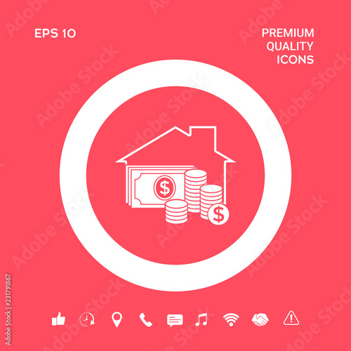 Home insurance icon. Graphic elements for your design