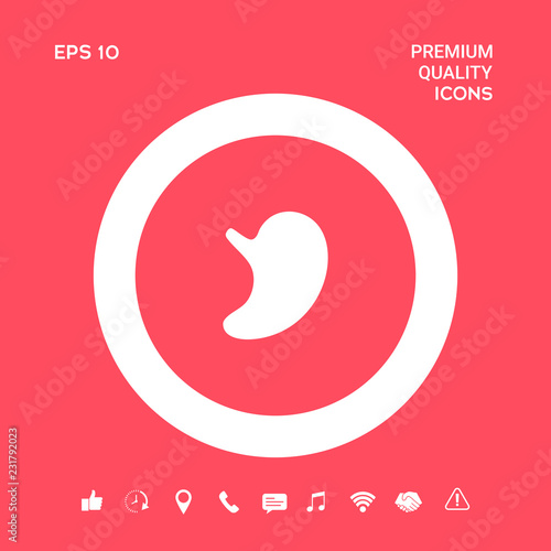 Human organs. Stomach icon. Graphic elements for your design