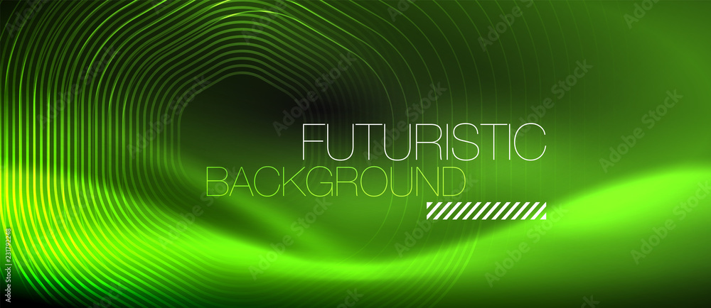 Neon glowing lines, magic energy space light concept, abstract background wallpaper design Neon glowing lines, magic energy space light concept, abstract background wallpaper design