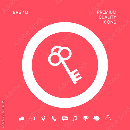 Key symbol icon. Graphic elements for your design