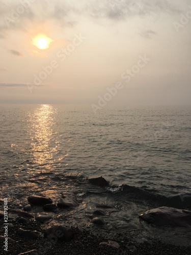 sunset over the sea