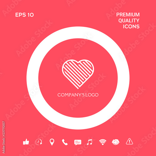Logo - a labyrinth in the heart - a symbol of the search for love, solving problems, happiness.