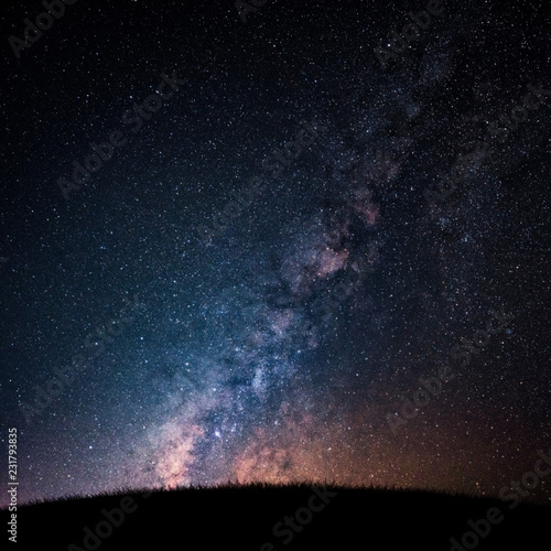 Milky Way and starry night sky 