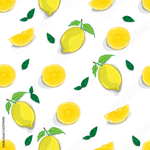 fruit pattern background graphic lemon