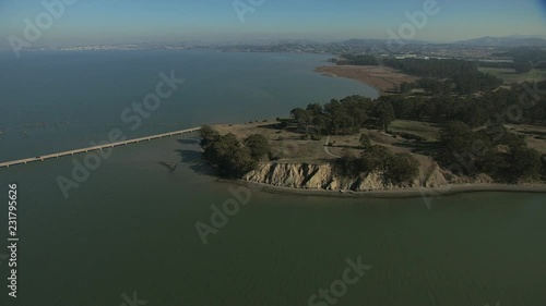 Aerial Pinole Point coastal shoreline Park California USA photo