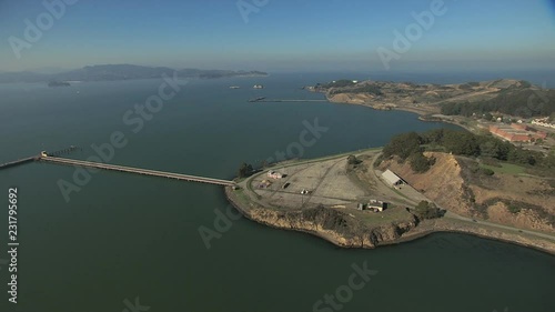 Aerial Point Molate Fuel Depot boat San Francisco USA photo