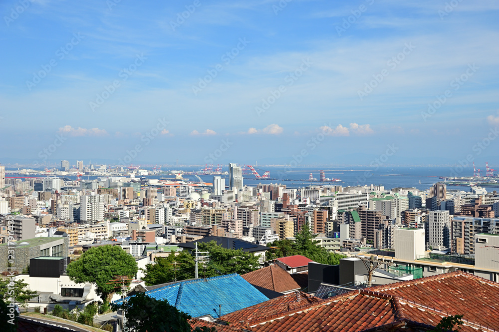 Obraz premium 北野町から見た神戸の町並
