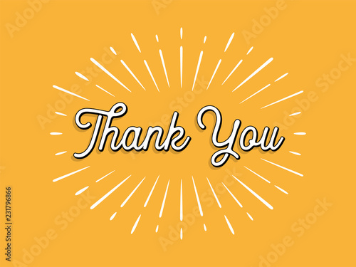 Thank You Card with Sunburst