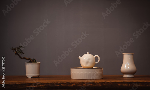The ceramic teapot