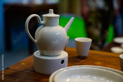 The ceramic teapot