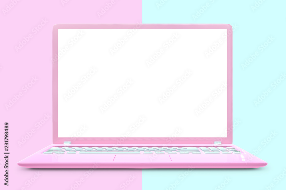 Mock up laptop pink color Mock up laptop pink color