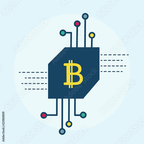 Illustration of bitcoin concept