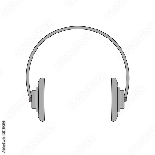  headphones on white background in layers