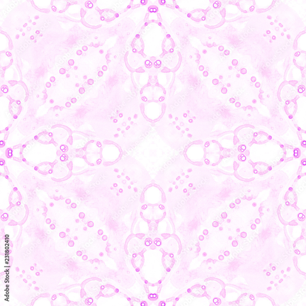 Pink seamless pattern. Astonishing delicate soap b