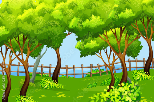 Park scene landscape background
