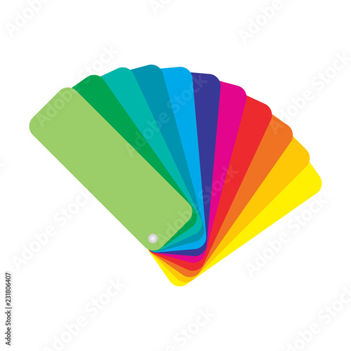 Color palette guide on grey background. Vector illustration.