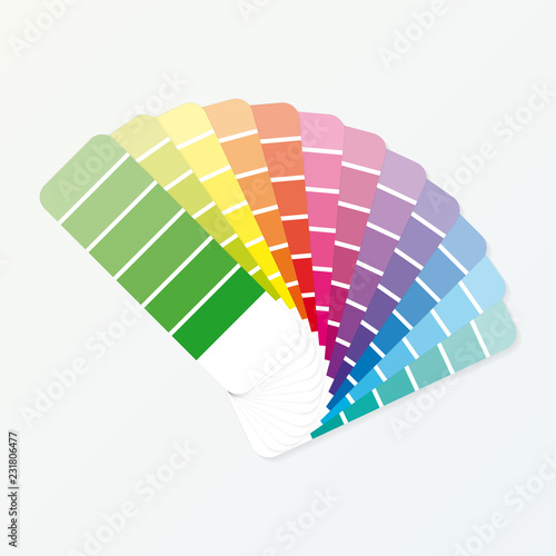 Color palette guide on grey background. Vector illustration.