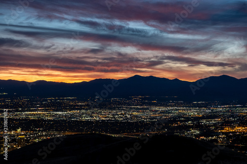 Sunset over the Salt Lake Valley
