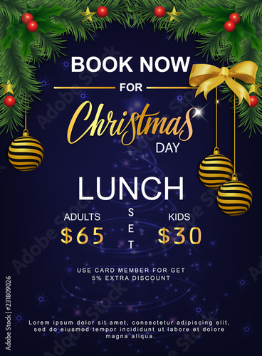 lunch set menu for christmas day